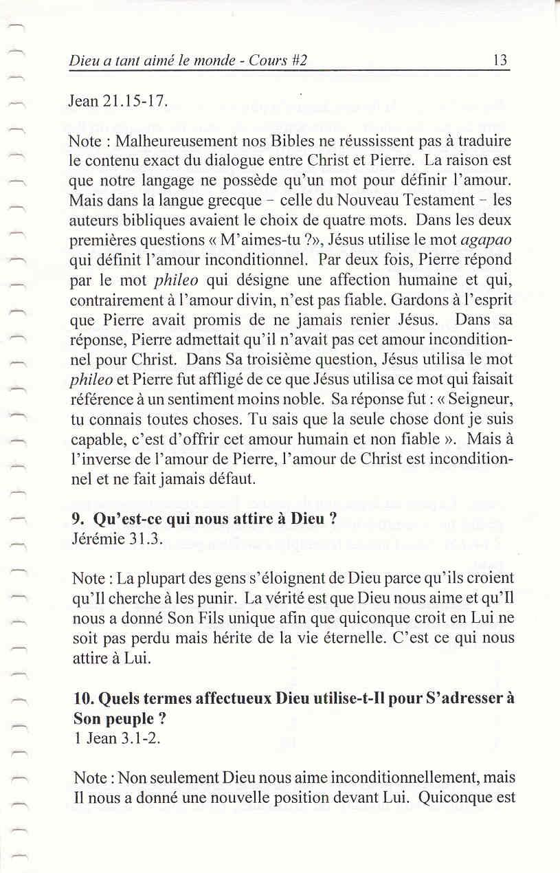 Dieu A Tant Aimé Le Monde 2 L Amour De Dieu