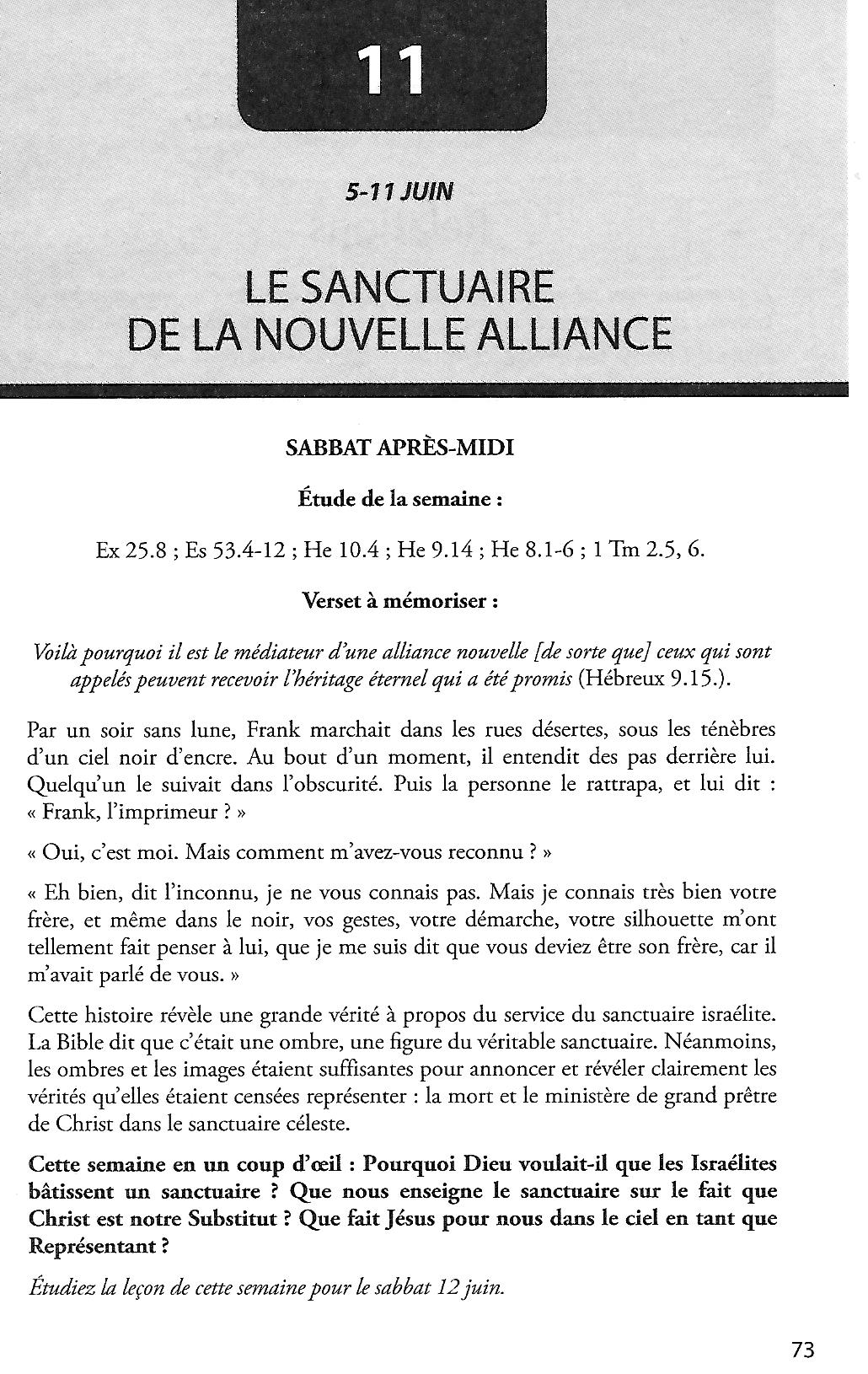 Lecon De L Ecole Du Sabbat Pour Cette Semaine Études / École du sabbat Adulte - 2021-2 - Troisanges.org